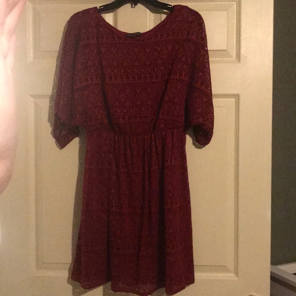 Marron Dress Elastic Waist